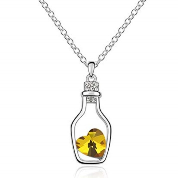 Brand new necklace with Love Drift wine perfume bottle pendant. Blue - Picture 5 of 8